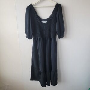 Hill House Home women's The Louisa Nap Dress size XXL Midi Scoop neck Smocked